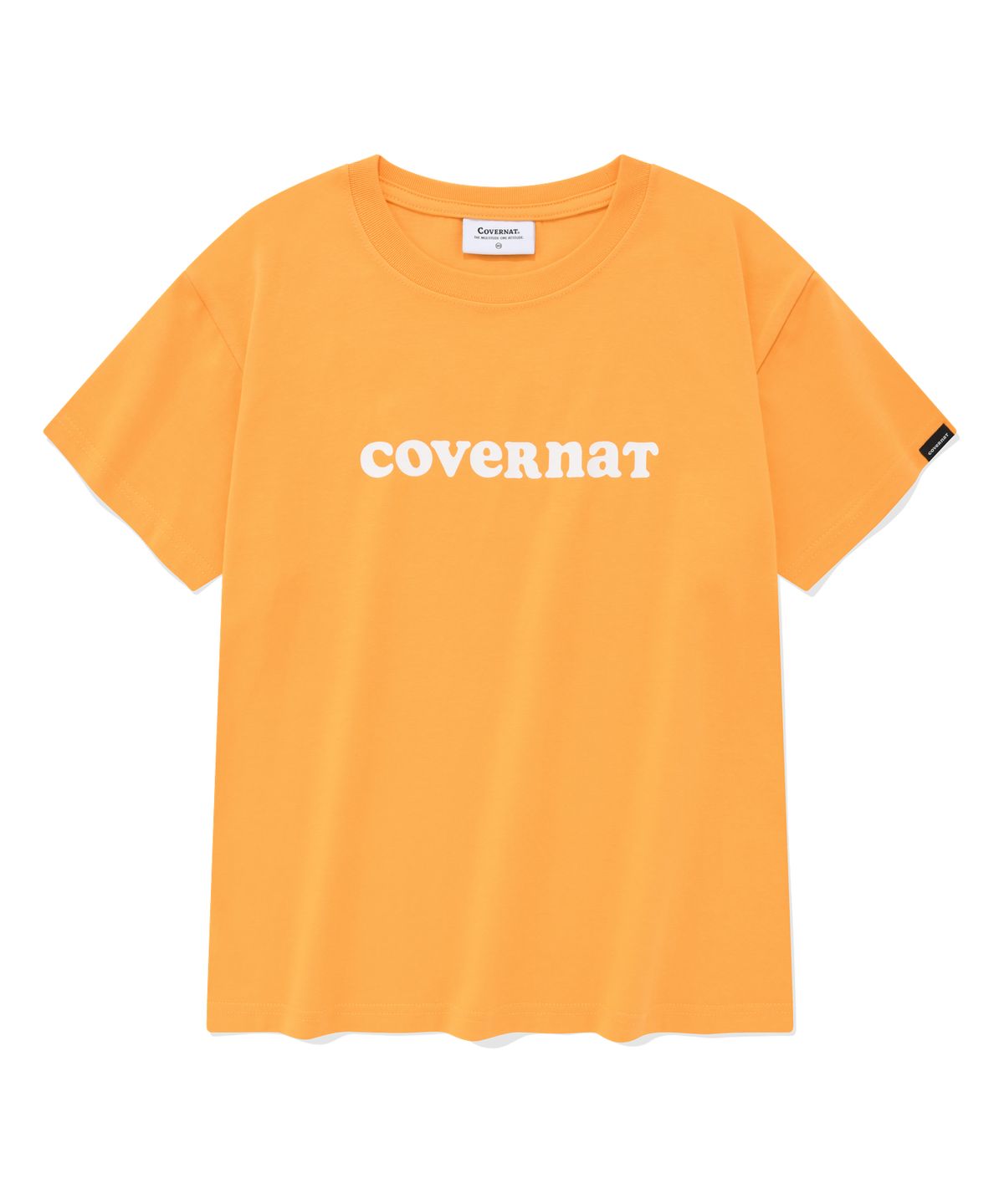 커버낫 우먼(COVERNAT WOMAN) 우먼 쿠퍼 로고 티셔츠 Orange