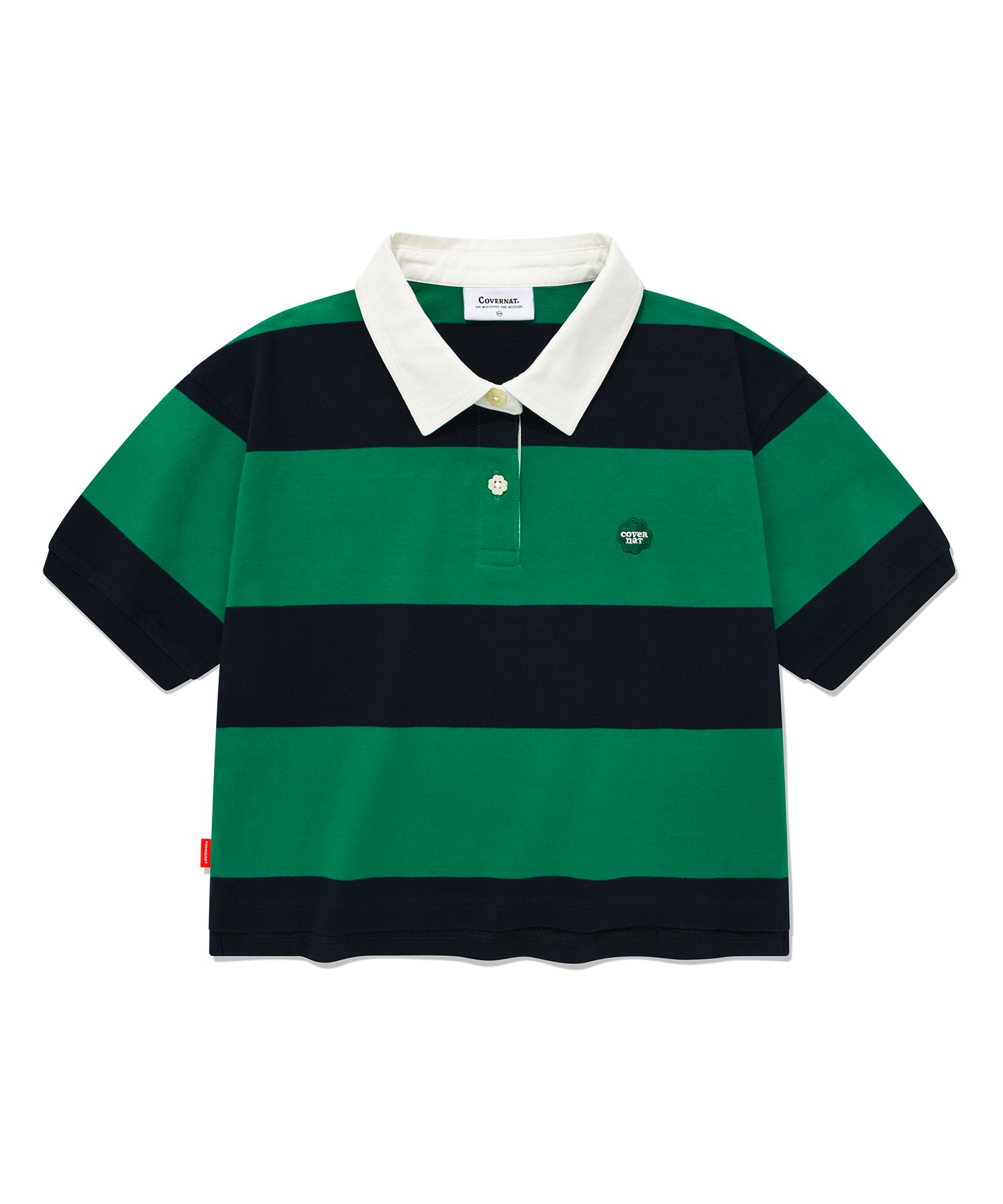 MUSINSA COVERNAT WOMAN Women's Striped Rugby T-Shirt Navy