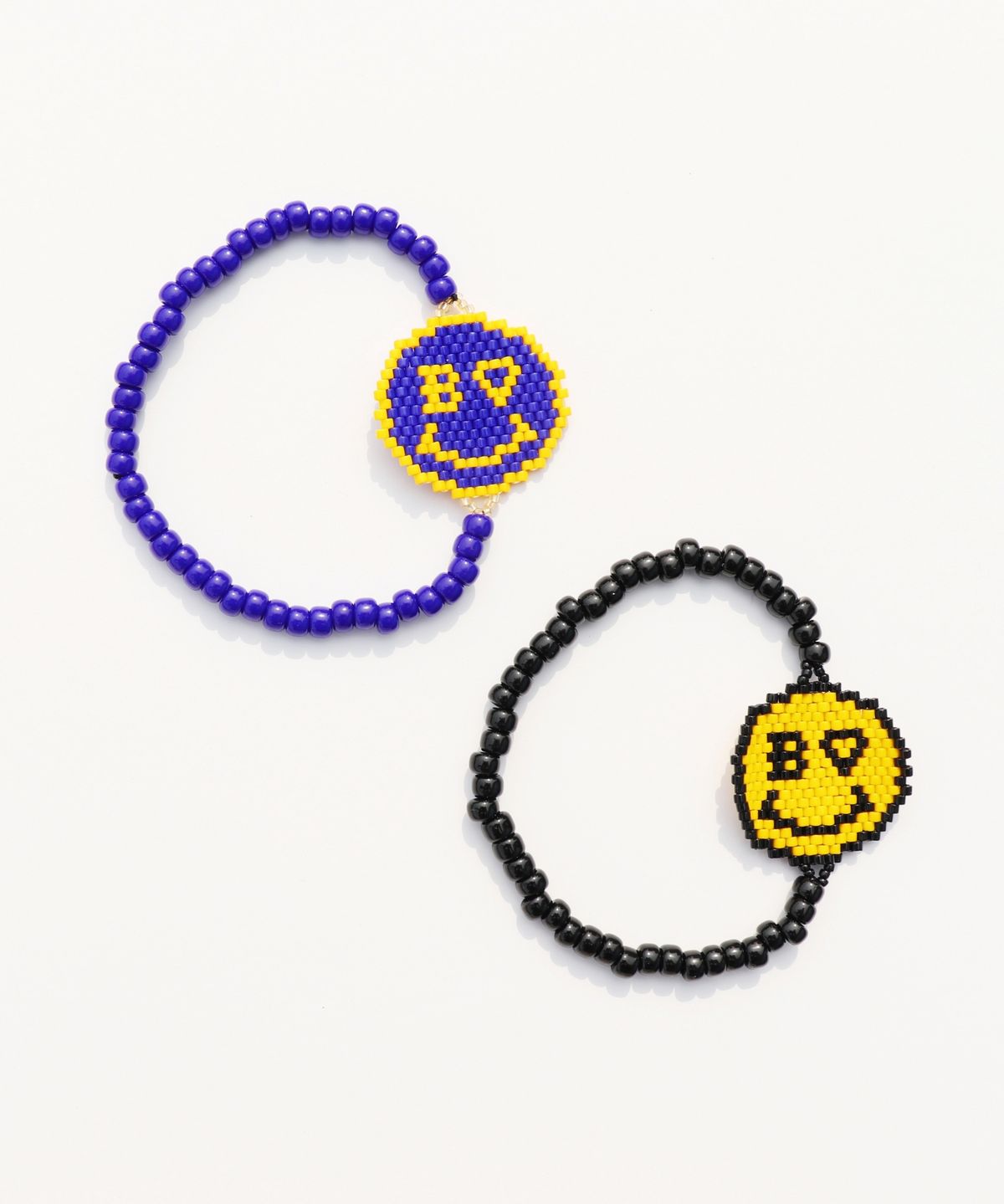 봉보(BONBEAU) Delika smile charm banding Bracelet 델리카 비즈 스마일 참 밴딩 팔찌
