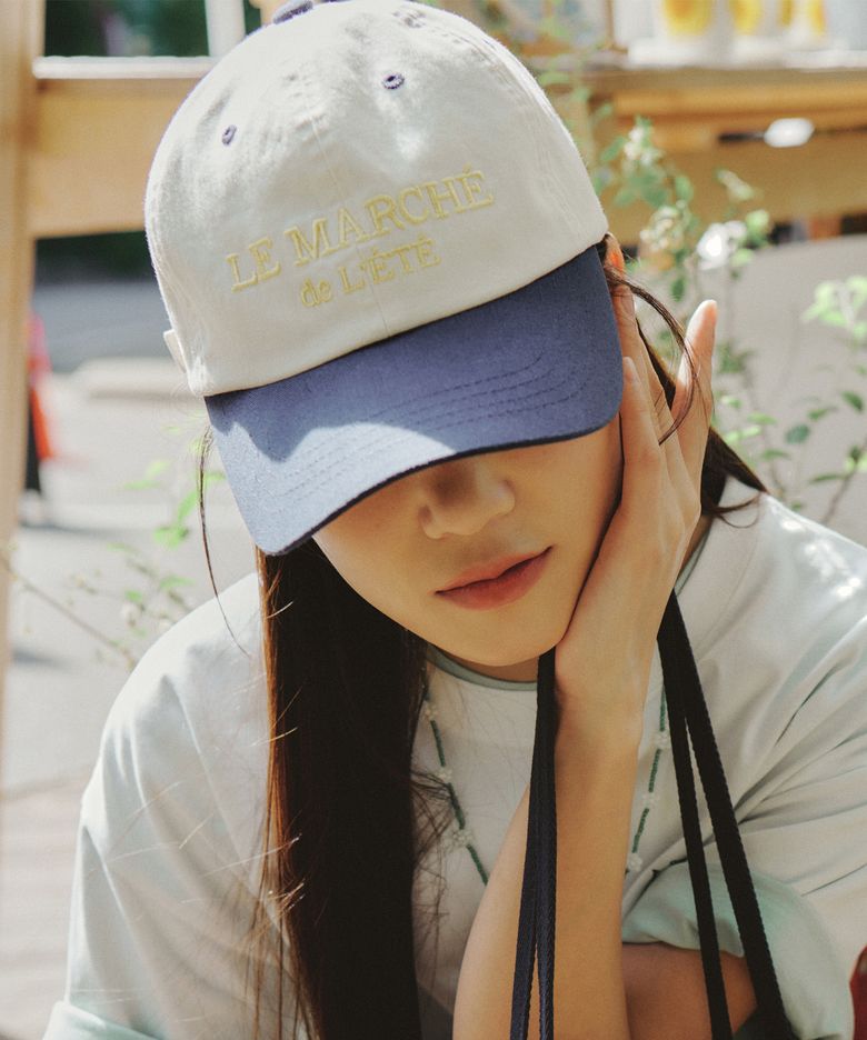 COVERNAT X BOMARKET 컬러블럭 볼캡 Navy