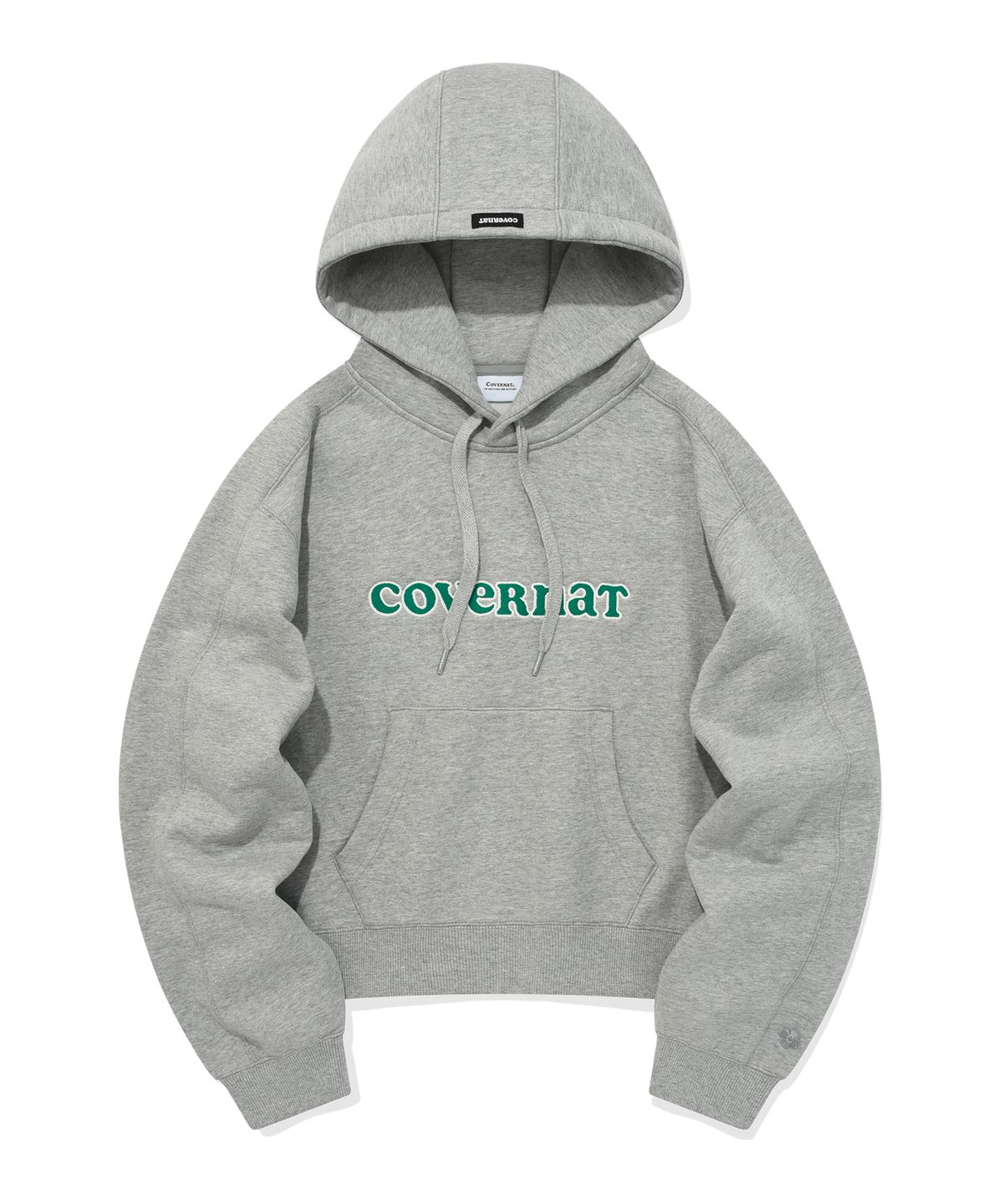 커버낫 우먼(COVERNAT WOMAN) 우먼 쿠퍼 로고 후디 Melange Gray