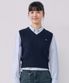 우먼 케이블 니트 베스트 Navy