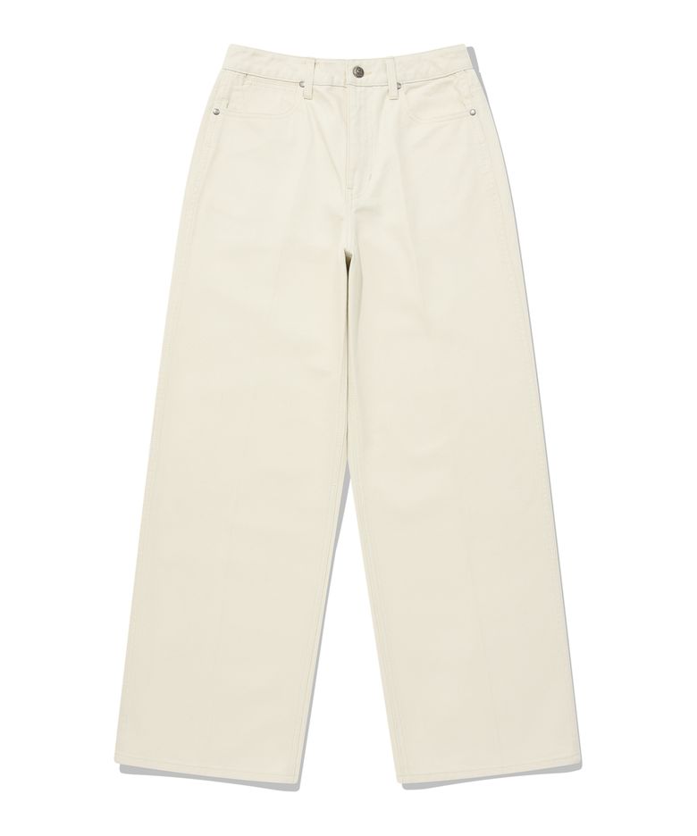 [COVERNAT X WRANGLER] 우먼 오리지널 레직기 데님 팬츠 Ivory