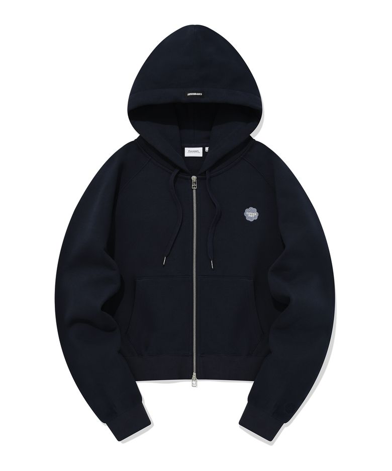 우먼 클로버하트 레글런 후디 집업 Navy