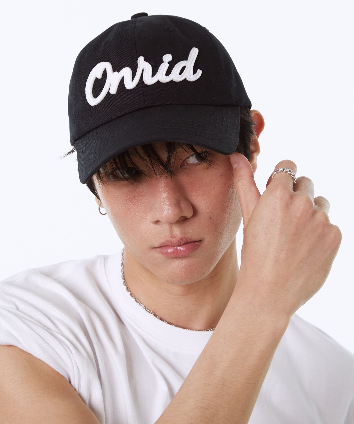 ONRIDPROJECT☆Applique Twill Logo Ball Cap MUSINSA | ONRIDPROJECT Applique Twill Logo Ball Cap - Black