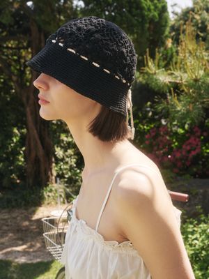 마농 타이드 크로쉐햇 (블랙)