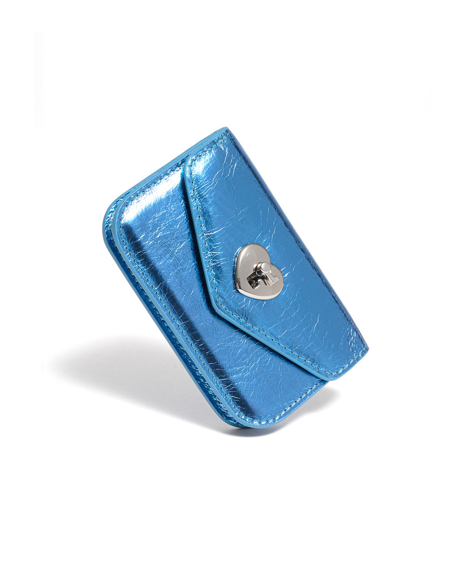 ★lemasque★ Heartlock Compact Business Card Holder Sky Blue MUSINSA | LEMASQUE Heart Lock Compact Business Card Wallet