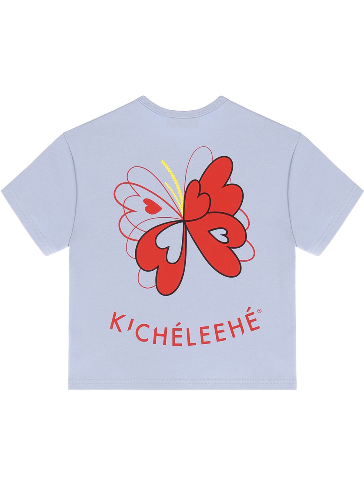 키셰리헤(KICHELEEHE) 버터플라이 로고 티_블루