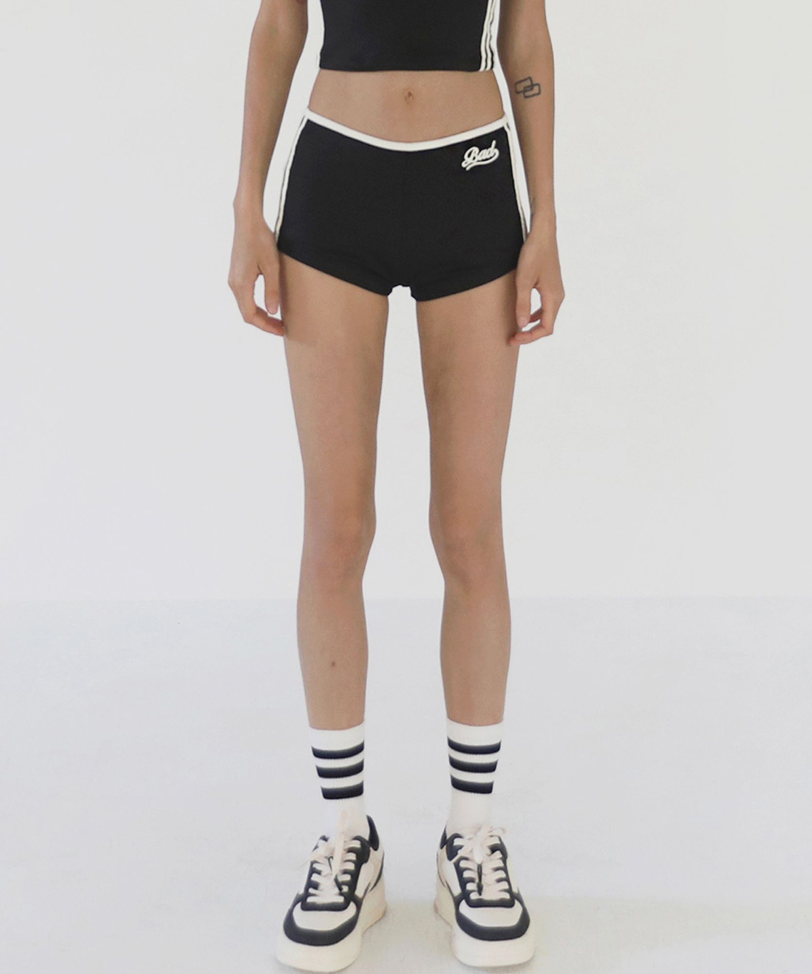 MUSINSA | BADBLOOD Wendy Micro Shorts - Black