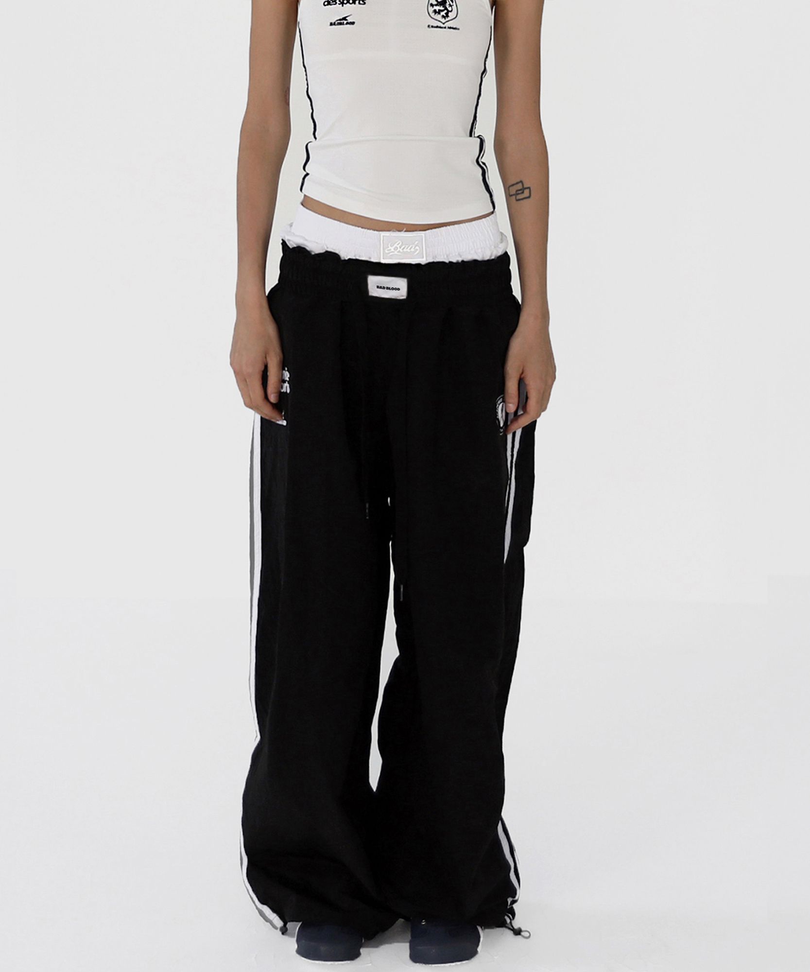 セブンイレブン 冬ギフト 2025 Track Nylon Vintage ADS BADBLOOD | MUSINSA公式 Pants Black - パンツ