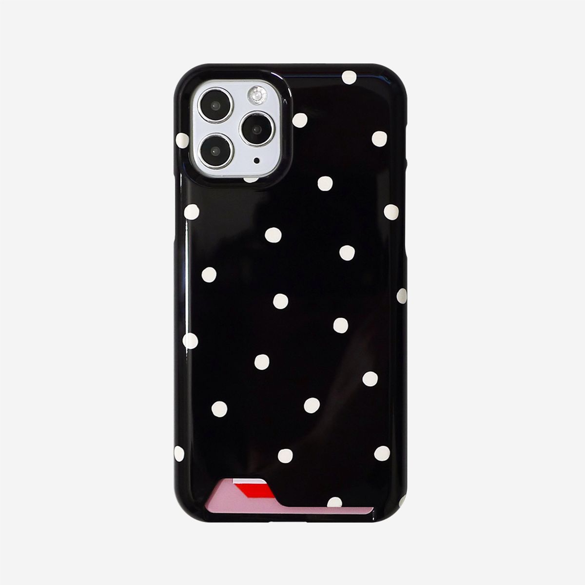 러브오낫(LOVE OR NOT) [무광]카드수납_Ivory Balls-Black Card Phonecase