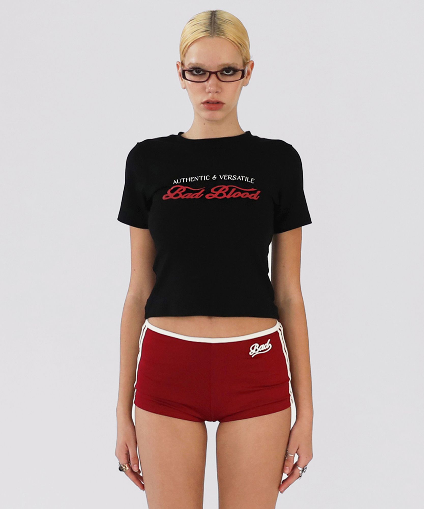 ◆BADBLOOD◆ Mystic 12 Print T-Shirt Slim Fit Black w-tee25- MUSINSA | BADBLOOD Script Logo Slim T-shirt - Black