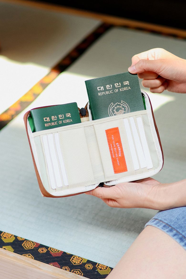 본보야지 패스포트 RFID차단 안티스키밍 여권 케이스 지갑- 마롱브라운
