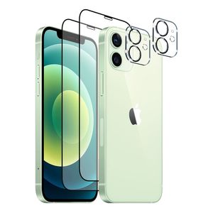 아이폰12 9H 지문인식 풀커버 액정보호필름 2매 + 카메라 렌즈 보호필름 2매