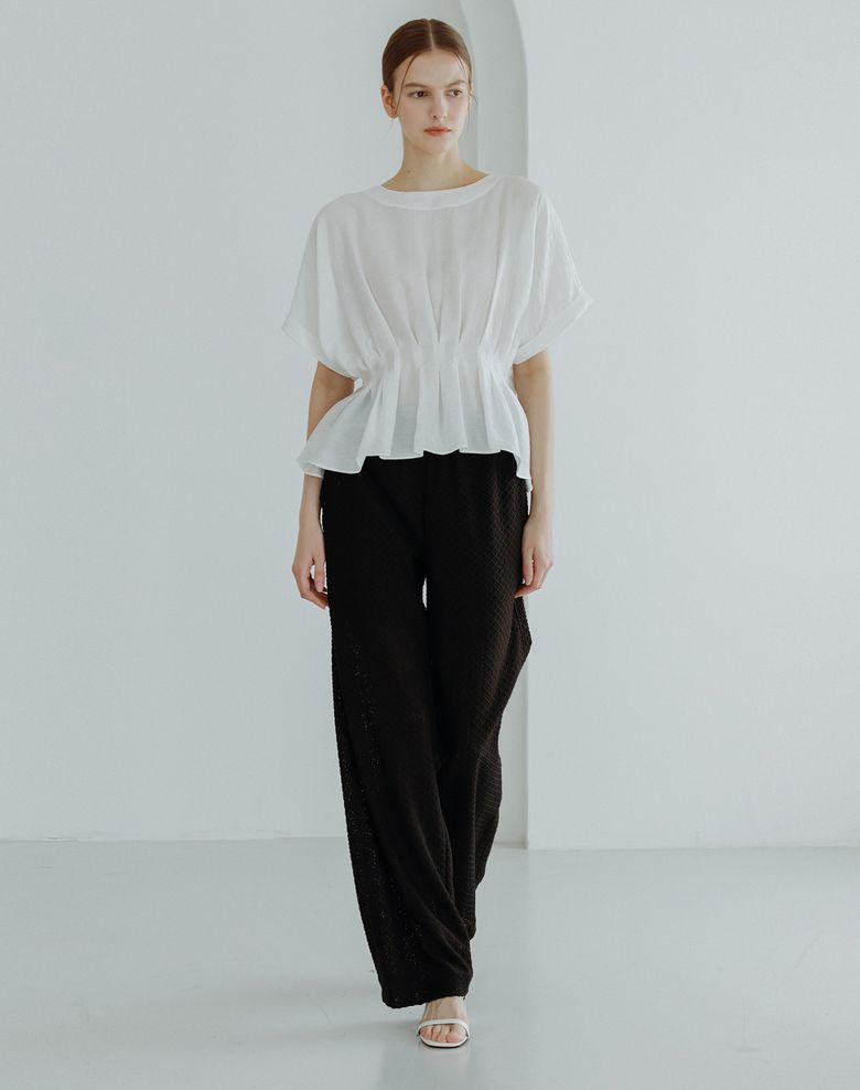 레이스 밴딩 팬츠 블랙  LACE BANDING PANTS BLACK