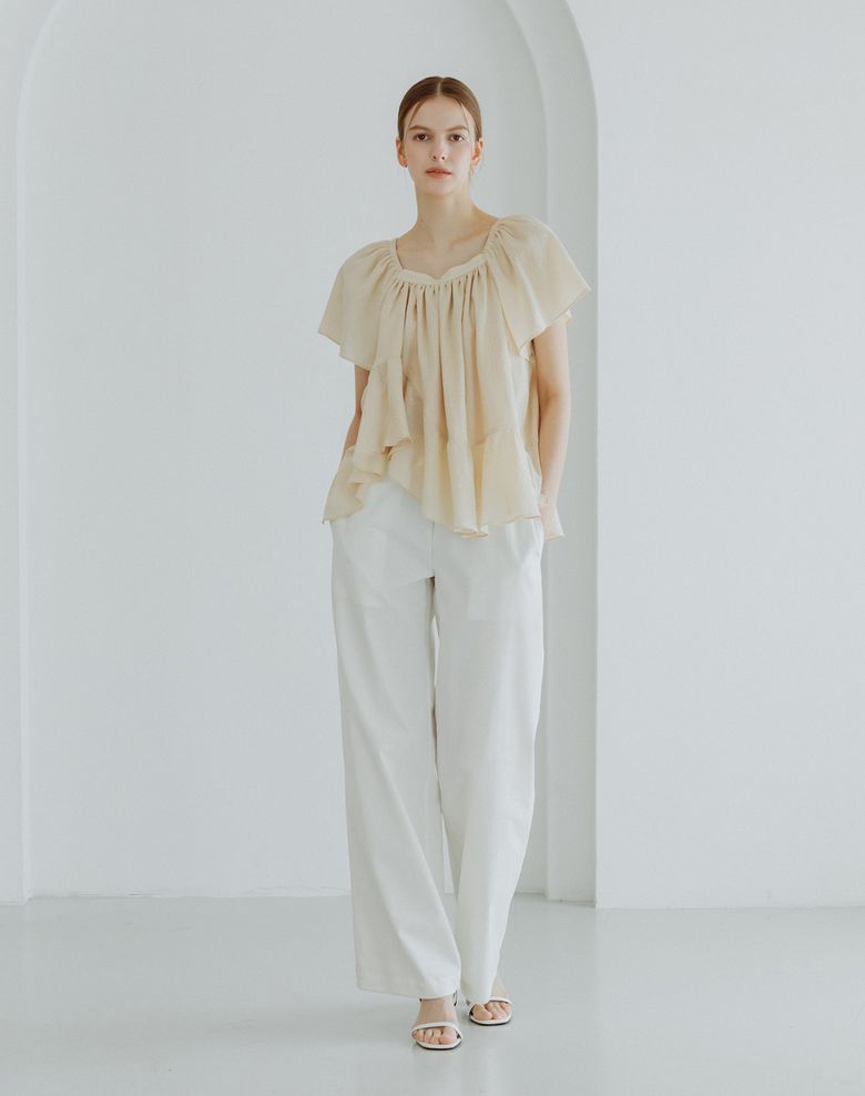 러플 체크 블라우스 RUFFLE CHECK BLOUSE