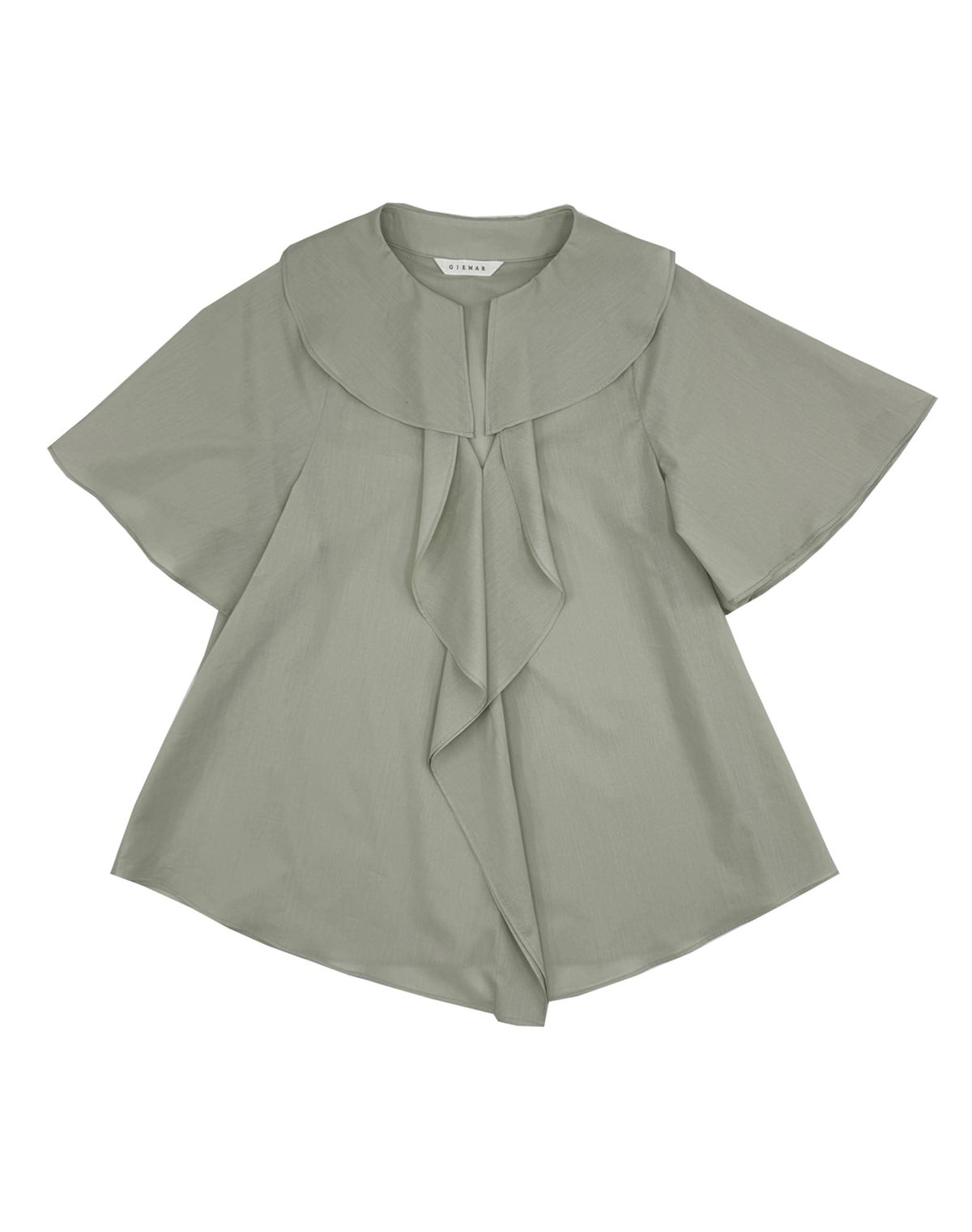 지에마르(GIEMAR) 셔링 블라우스 그린 SHIRRING BLOUSE GREEN