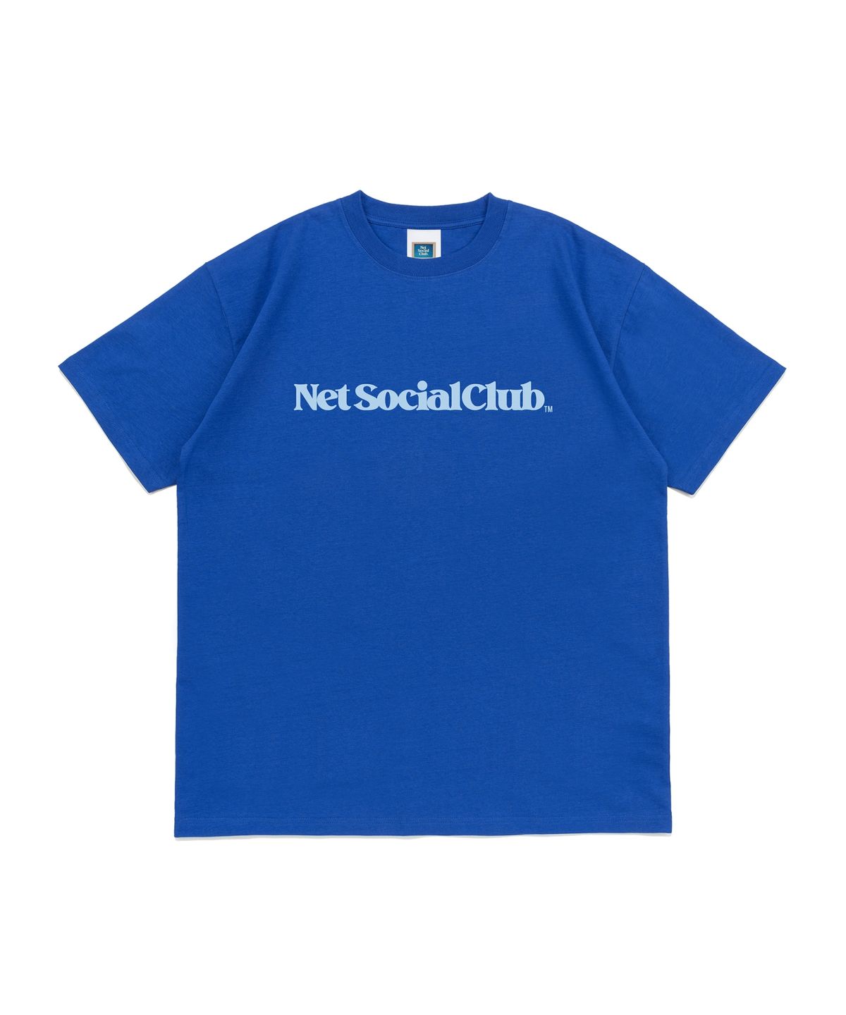 넷소셜클럽(NET SOCIAL CLUB) 비비드 스트레이트 로고 반팔티 (오션블루)