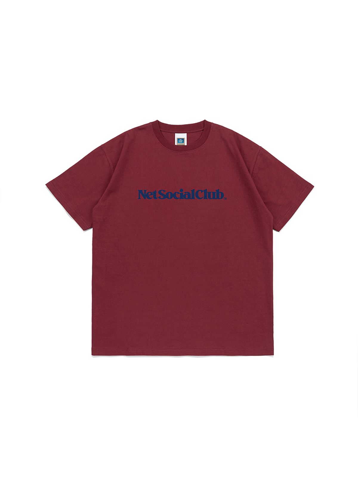 넷소셜클럽(NET SOCIAL CLUB) VIVID STRAIGHT LOGO TEE (BURGUNDY)