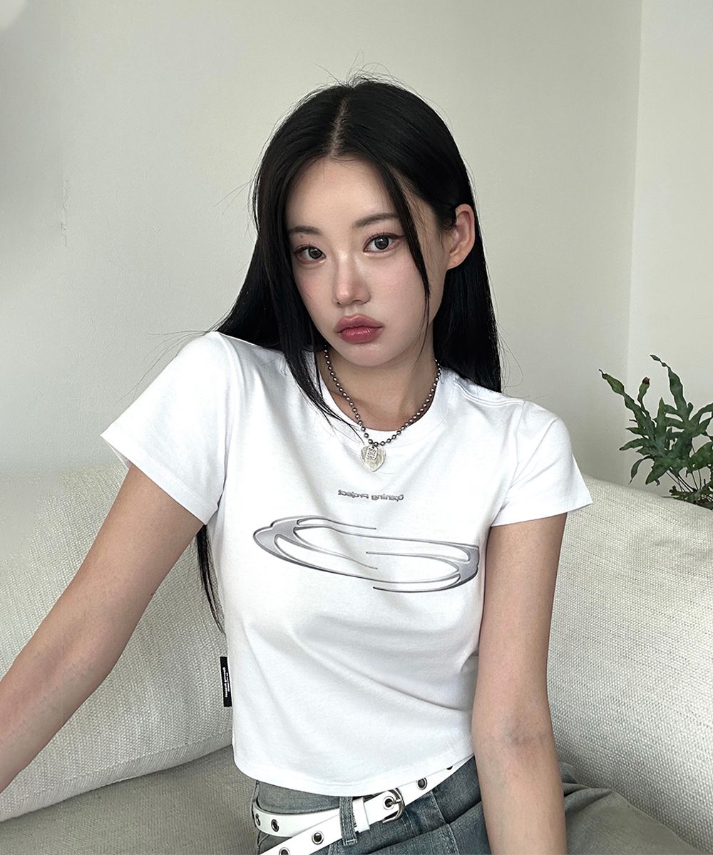 数量限定セール  MUSINSA | OPENING PROJECT W Cropped Symbol T Shirt - 3D / White アイドル