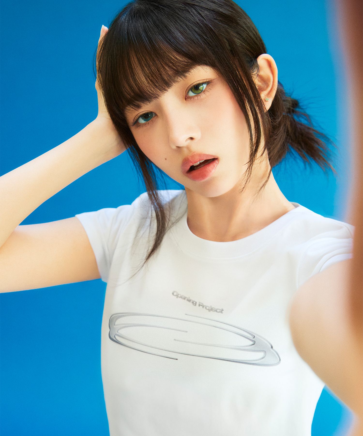 最も 割引 Cropped W PROJECT OPENING | MUSINSA Symbol White / 3D - Shirt T アイドル