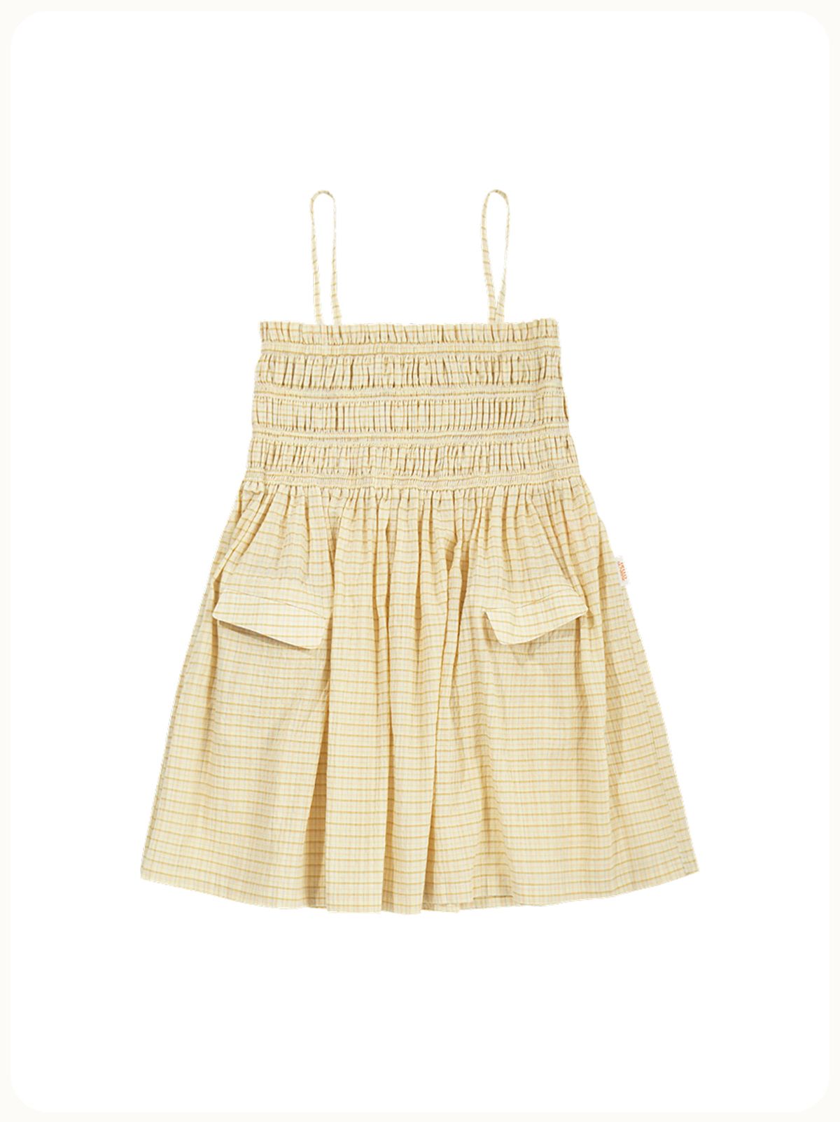 헬로 선라이즈(HELLO SUNRISE) HS Two Poket Mini Dress_Yellow Check