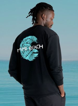 서퍼 래쉬가드 컴바인 롱슬리브 AM1135 BK