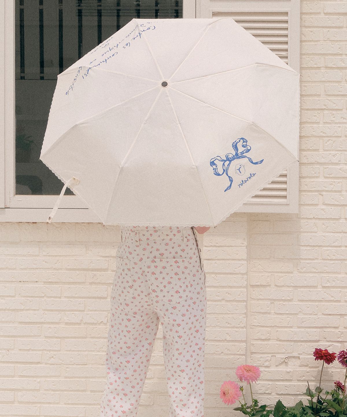 로라로라(ROLAROLA) RIBBON LACE UMBRELLA IVORY