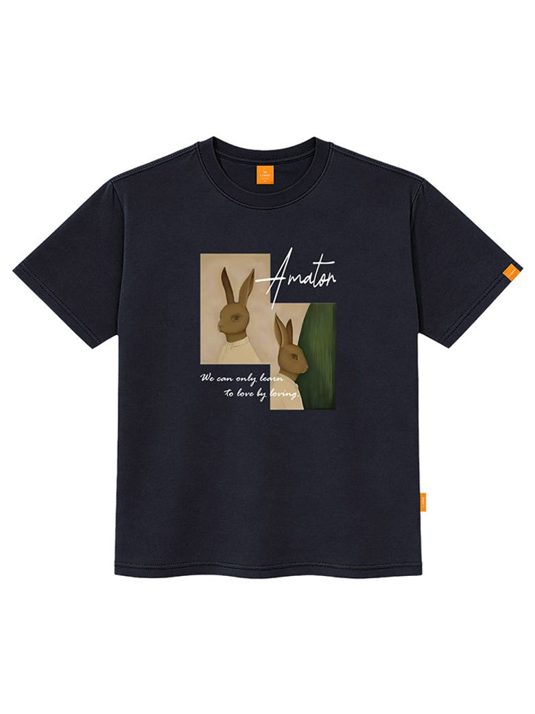 엘라모 래빗러브 반팔티셔츠 남녀공용 빅사이즈 S~4XL