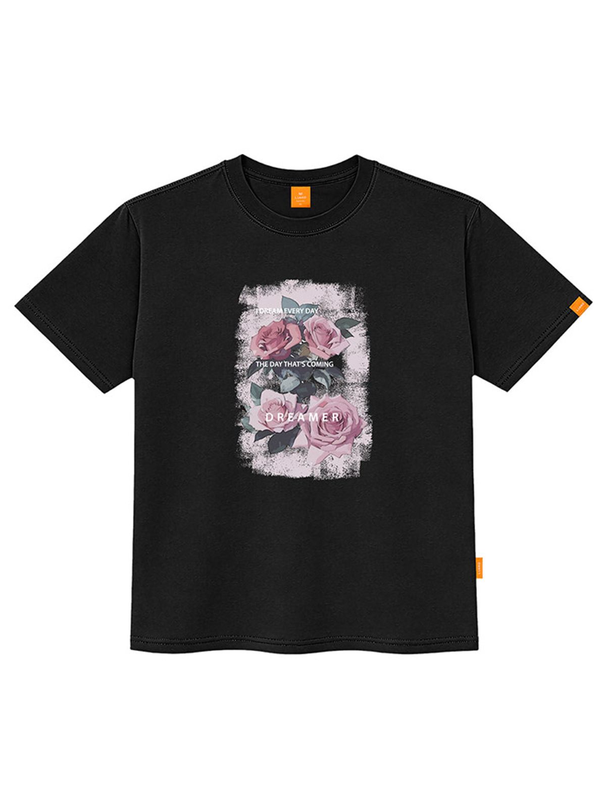 엘라모(LLAMO) 핑크로즈 반팔티셔츠 남녀공용 빅사이즈 S~4XL