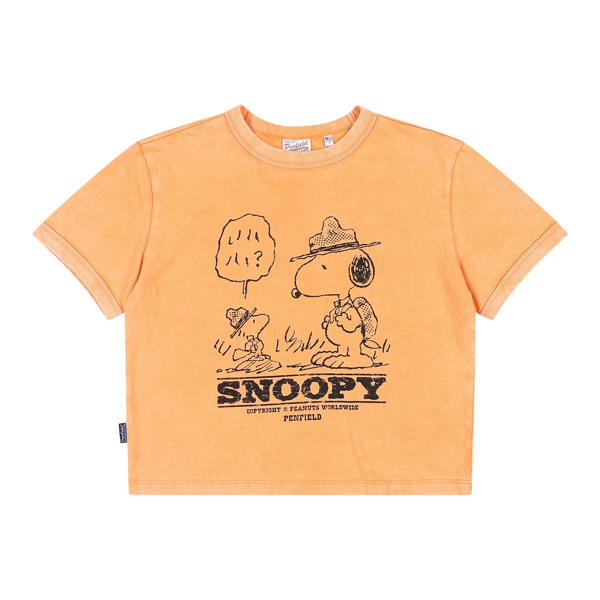 펜필드(PENFIELD) [P X PEANUTS] RINGER CROP TS ORANGE_FQ2KT781