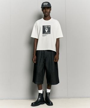 자이언트핏 8부 버뮤다 데님팬츠 (인디고블랙)