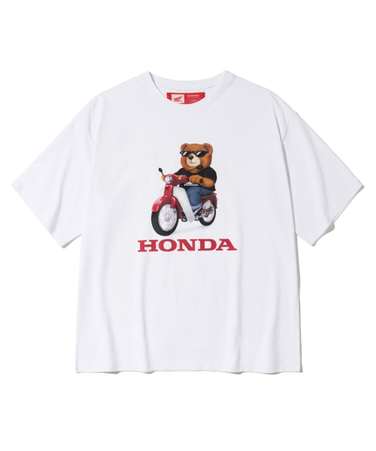 핍스 모터사이클(PHYPS MOTORCYCLE) Honda Bear T-shirt White