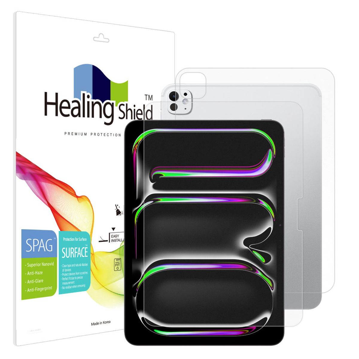 힐링쉴드(HEALINGSHIELD) [1pack] 아이패드 프로 7세대 11 슈페리어 저반사 액정보호필름1매 후면1매
