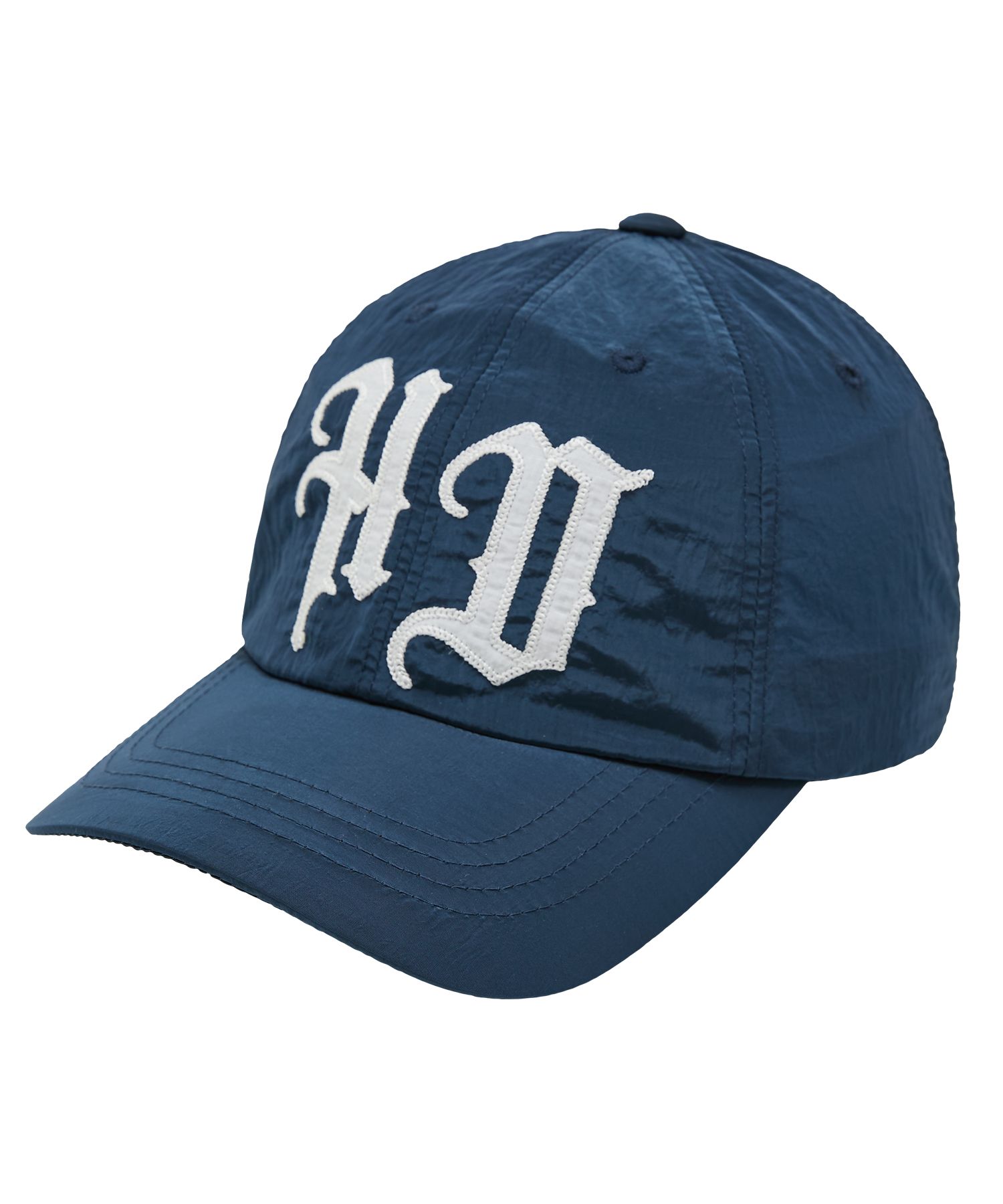 ●HOODHOOD● HD Applique Nylon Ball Cap Navy HDBD02AC01 MUSINSA | HOODHOOD HD Applique Nylon Ball Cap Navy