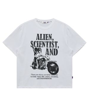 라이더 에일리언 반팔티셔츠 화이트
