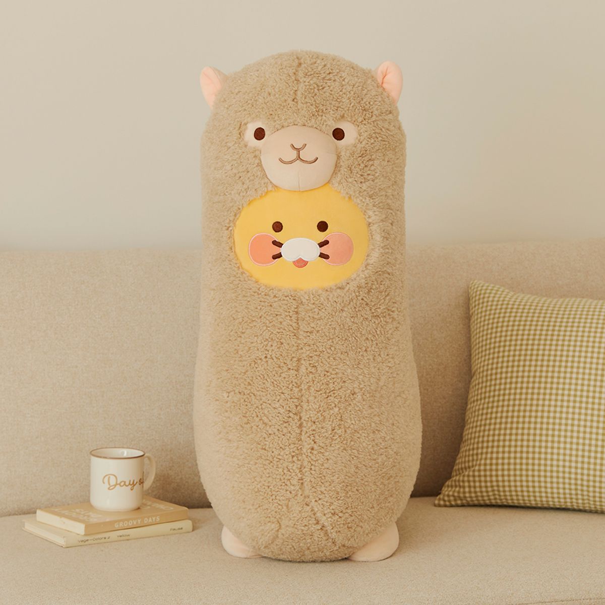 카카오프렌즈(KAKAO FRIENDS) 알파카 바디 필로우 베이지_춘식이