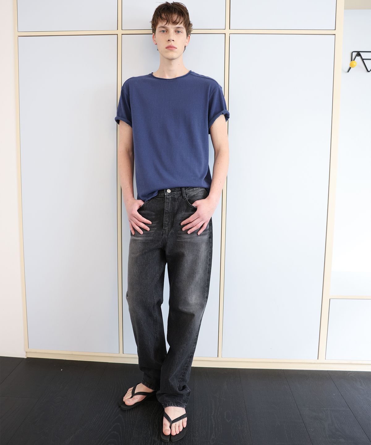 애니타임로릭(ANYTIME LOREAK) IRIS DENIM PANTS - BLACK