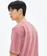 460G 컷 헤비 피그먼트 티셔츠-올드 핑크-