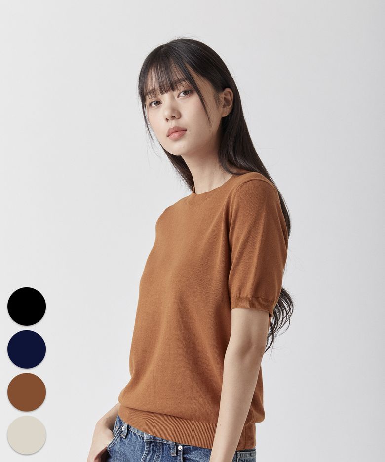 Nature Cotton100  라운드 반팔니트 - 4 COLOR