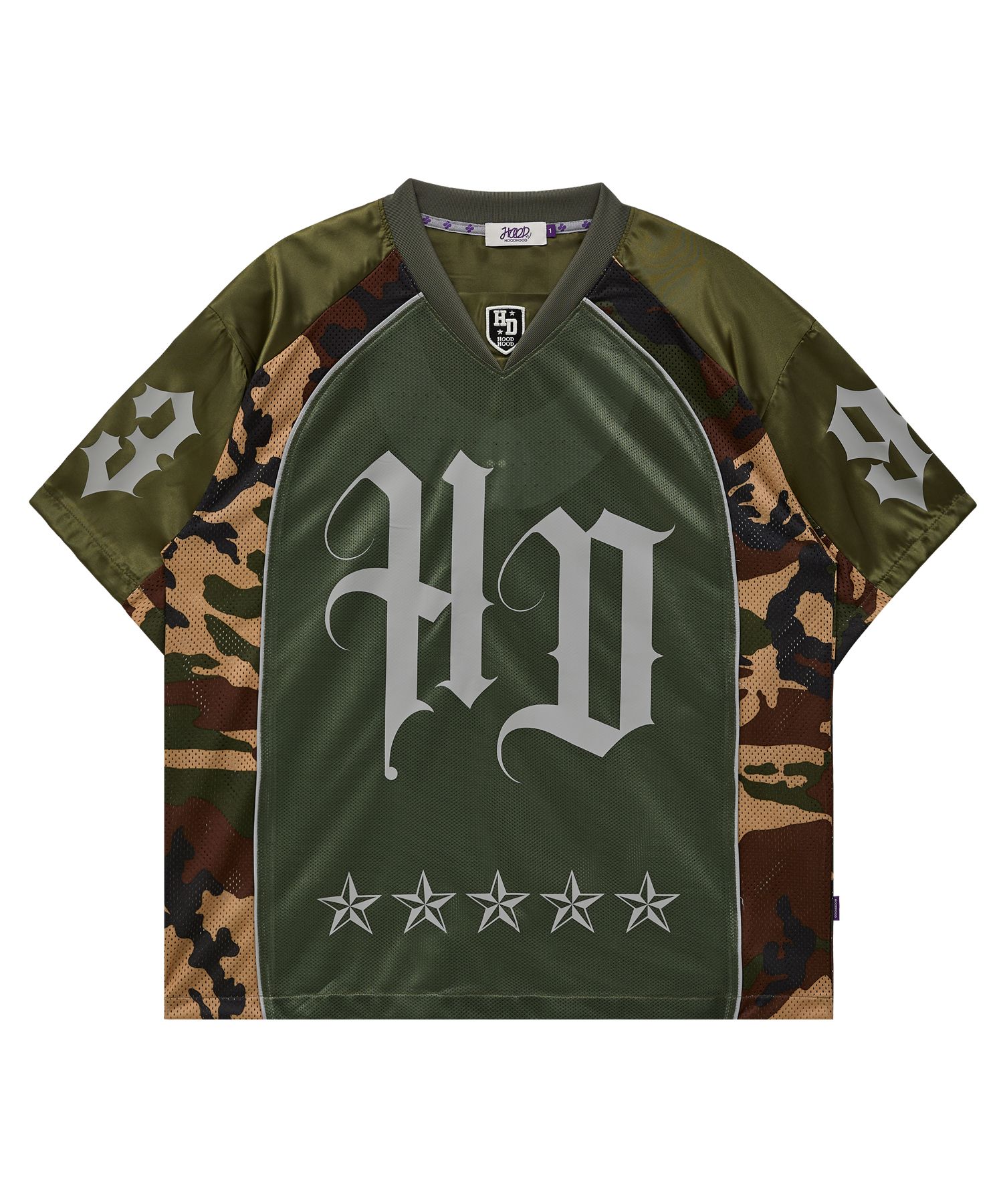 ◆HOODHOOD◆ HD Camo Mesh Jersey Short Sleeve T-Shirt Khaki MUSINSA | HOODHOOD HD Camo Mesh Jersey Short Sleeve T-shirt