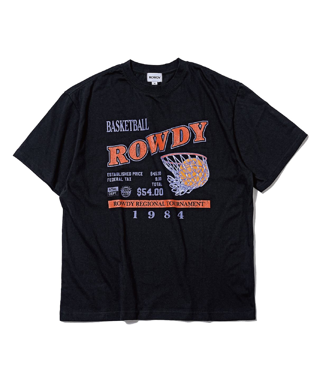 라우디(ROWDY) 라우디 바스켓볼 리그 티셔츠_블랙