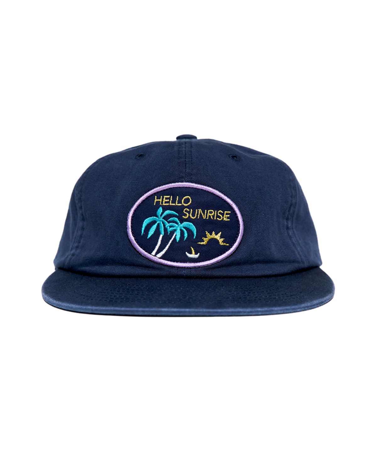 헬로 선라이즈(HELLO SUNRISE) HS Palm Tree Wappen 6Panel Cap_Navy