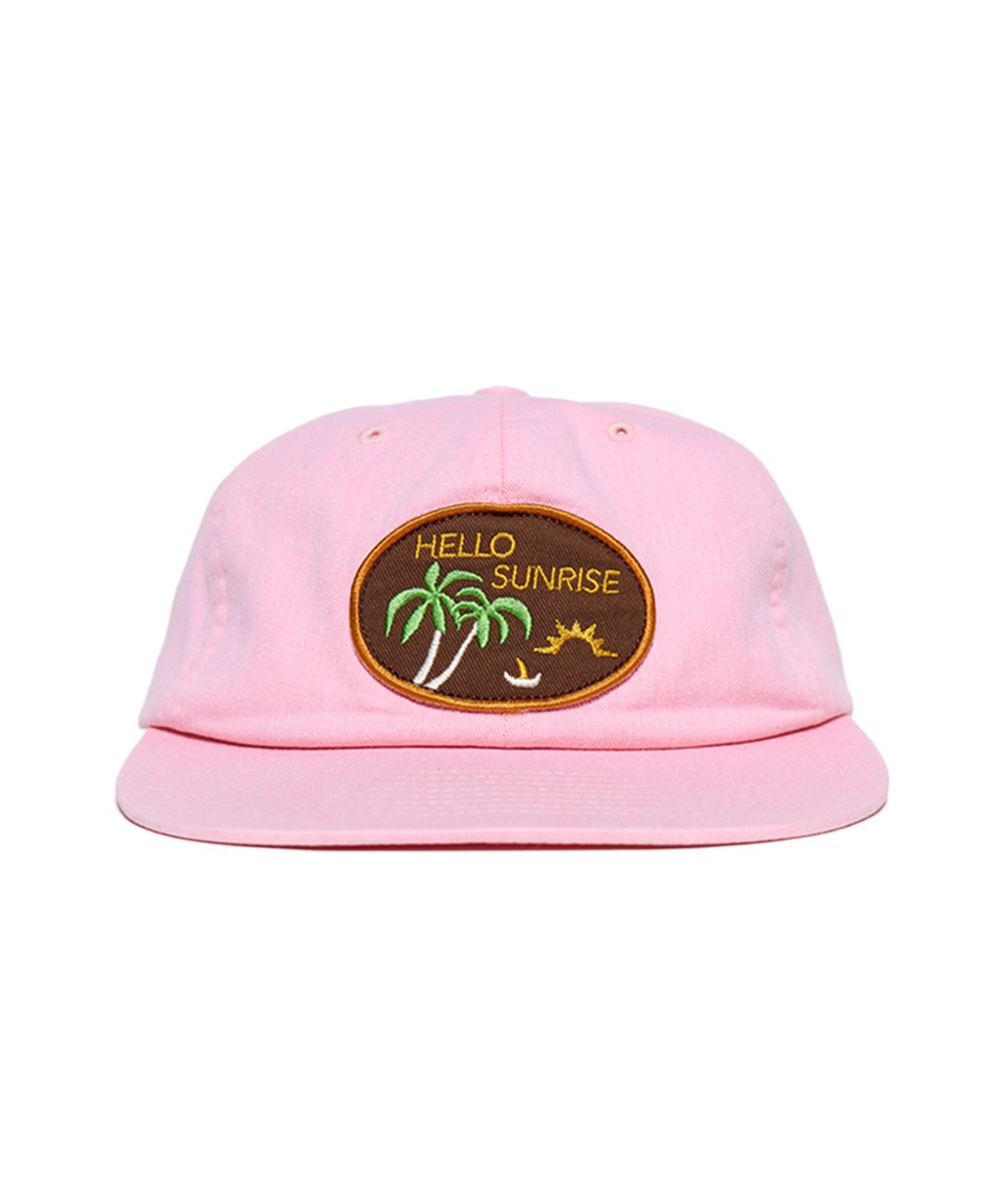 헬로 선라이즈(HELLO SUNRISE) HS Palm Tree Wappen 6Panel Cap_Coral Pink