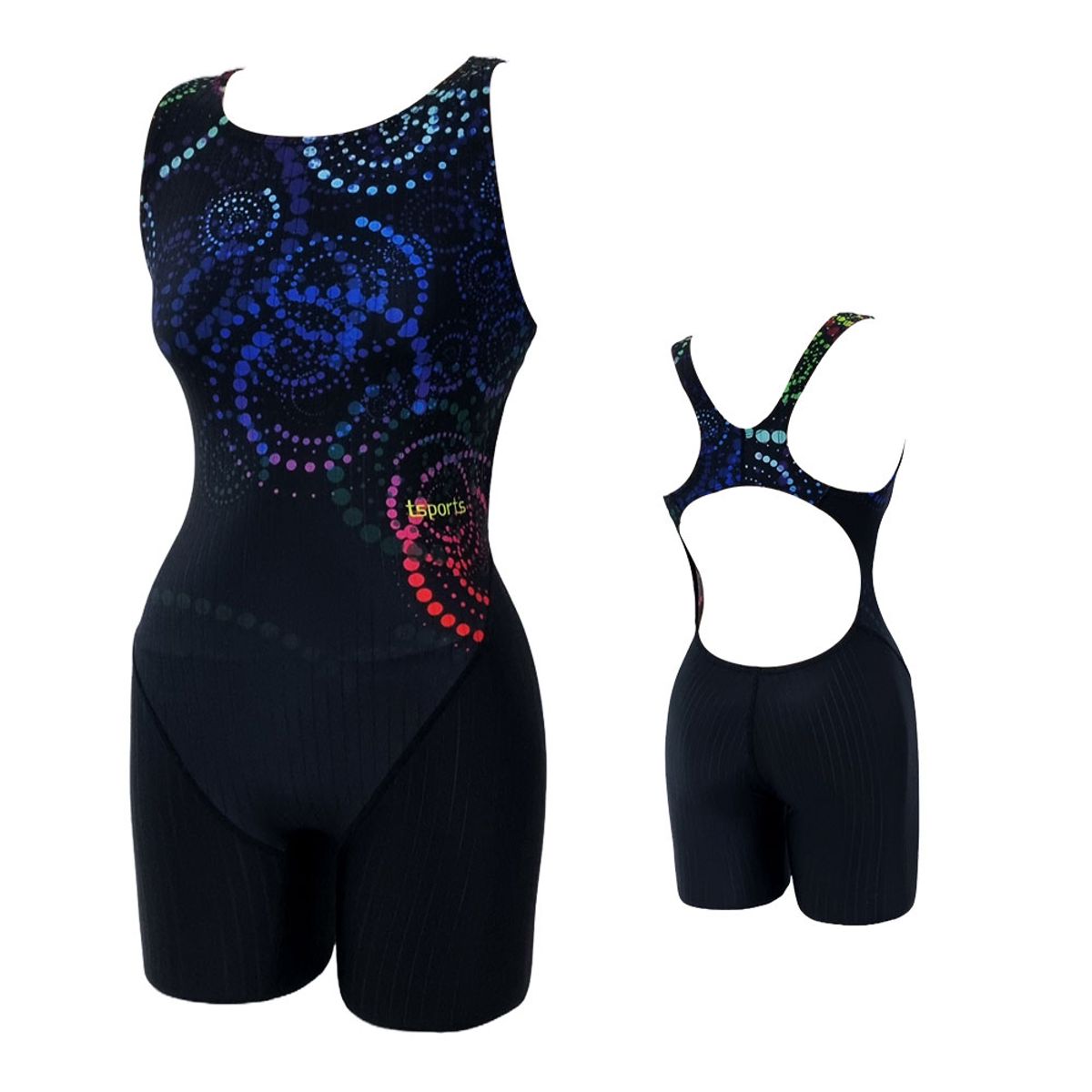 티에스스포츠(TS SPORTS) 여성 X백 5부 반신 실내수영복 M24079