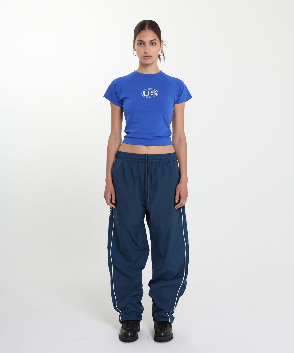 에스이오(s/e/o) US LOGO MINI T-SHIRT_BLUE