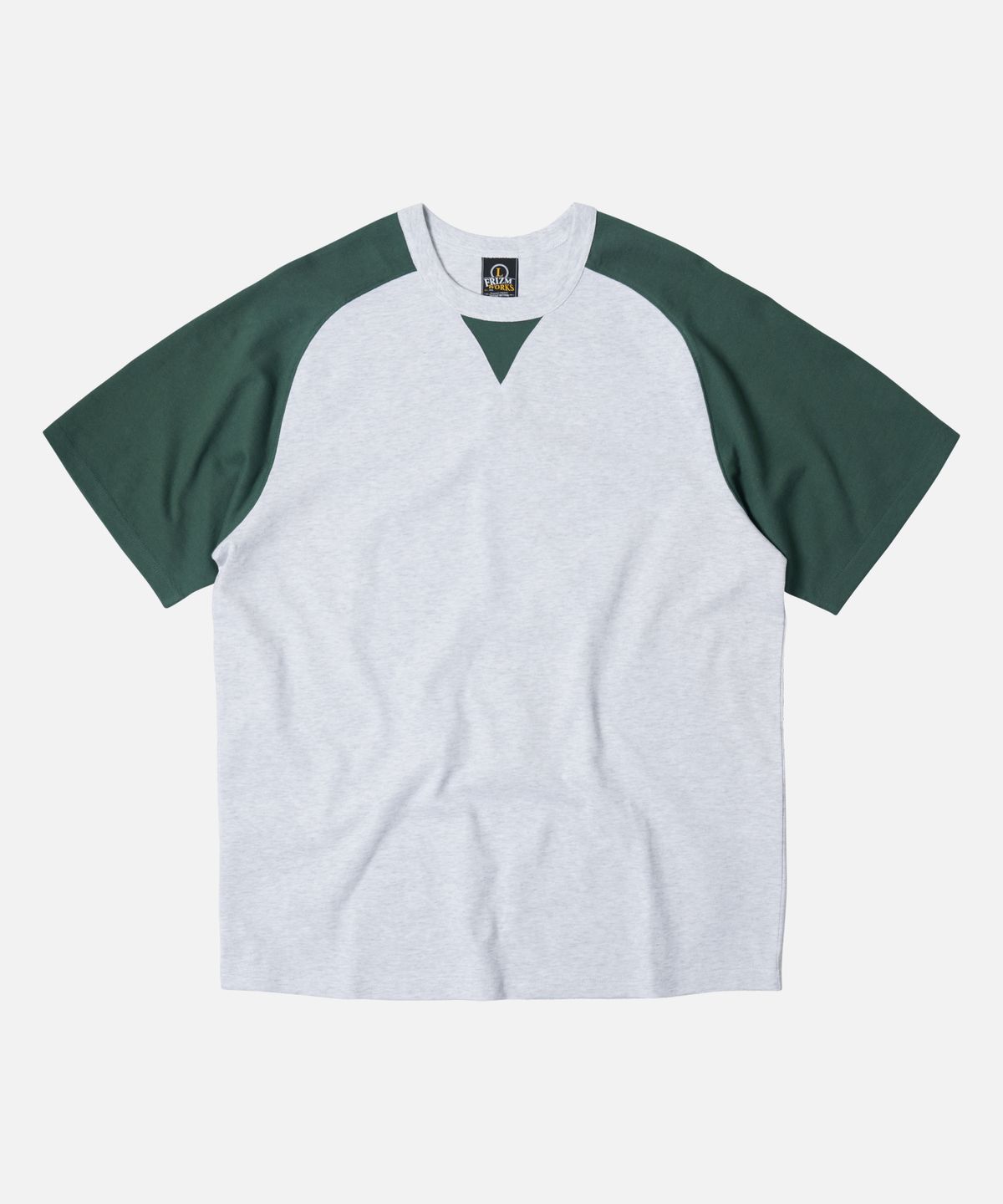 프리즘웍스(FRIZMWORKS) ROUNDED RAGLAN HALF TEE _ FOREST GREEN
