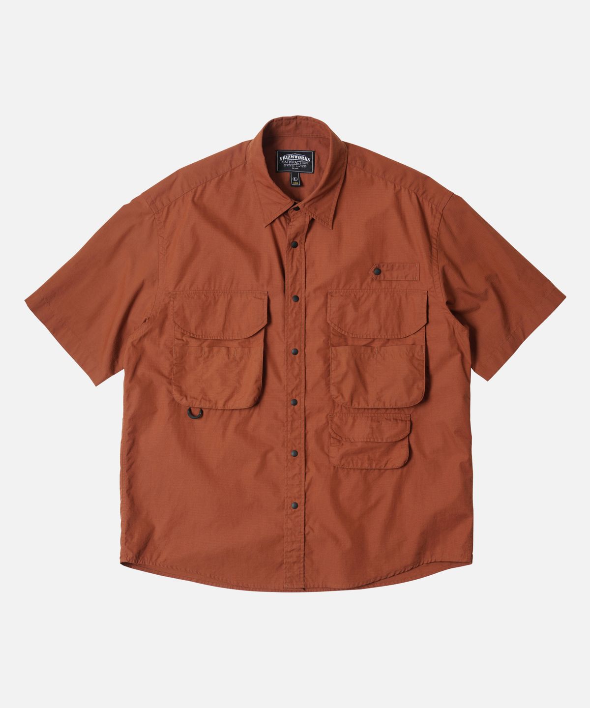 프리즘웍스(FRIZMWORKS) CN RIPSTOP FISHING HALF SHIRT _ BRICK
