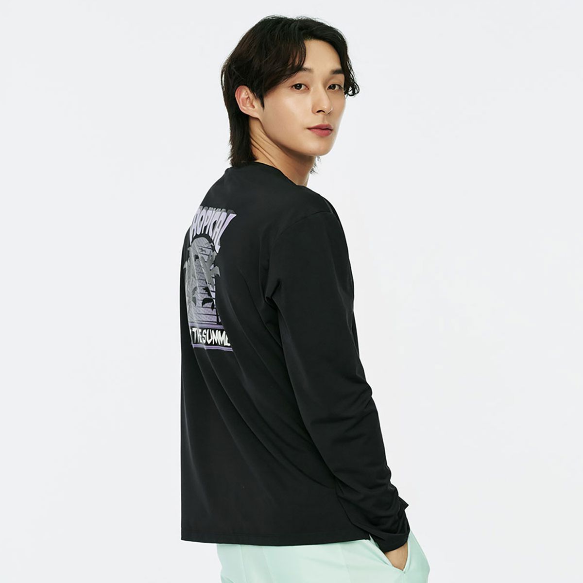 밸롭(BALLOP) 서피 롱슬리브 래쉬가드 블랙