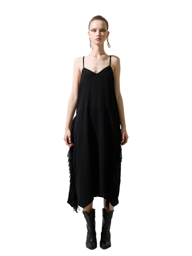 Black Spaghetti Strap Maxi Long Dress